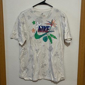 The Nike Tee T-shirt Tropical Design (Large) Some Wear on Design.